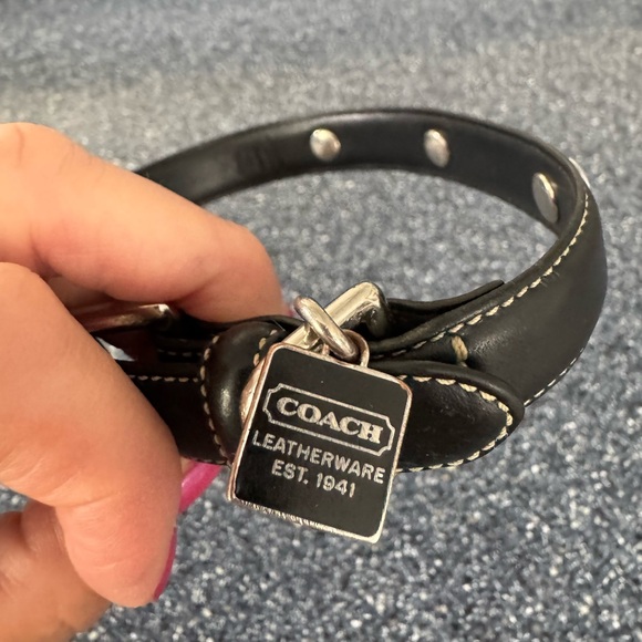 Coach Black Leather Dog Collar - Picture 2 of 16